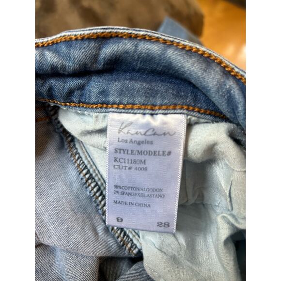 Kancan high rise distressed raw hem boyfriend jeans size 9/28 - Picture 3 of 3